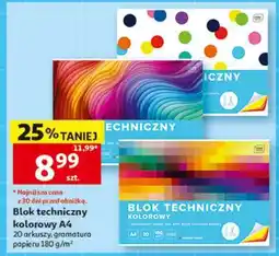 Auchan Blok techniczny kolorowy A4 oferta