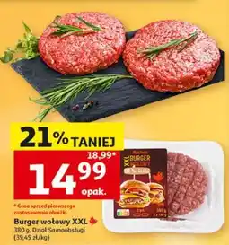 Auchan Burger wołowy XXL oferta