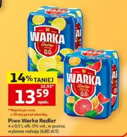 Auchan Piwo Warka Radler oferta