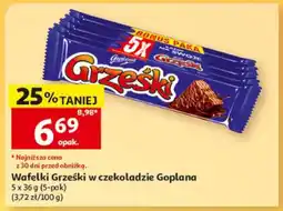 Auchan Wafelki Grześki w czekoladzie Goplana oferta