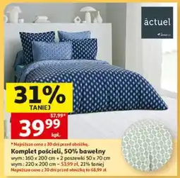 Auchan Komplet pościeli, 50% bawełny oferta