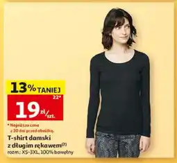 Auchan T-SHIRT DAMSKI Z DŁUGIM RĘKAWEM oferta