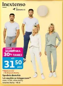 Auchan Spodnie damskie lub męskie ze ściągaczem oferta