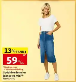Auchan SPÓDNICA DAMSKA JEANSOWA MIDI oferta