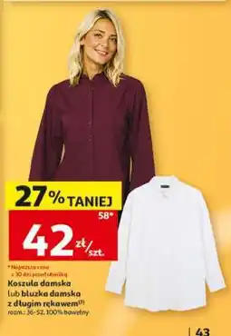 Auchan Koszula damska lub bluzka damska z długim rękawem oferta