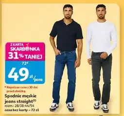 Auchan Spodnie męskie jeans straight oferta