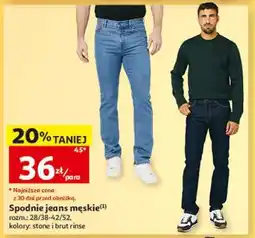 Auchan Spodnie jeans męskie oferta