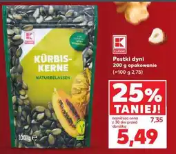 Kaufland Pestki dyni 200 g opakowanie oferta