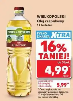 Kaufland WIELKOPOLSKI Olej rzepakowy 1L butelka oferta