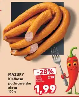 Kaufland MAZURY Kiełbasa podwawelska złota 100 g oferta