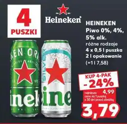 Kaufland HEINEKEN Piwo 0%, 4%, 5% alk oferta