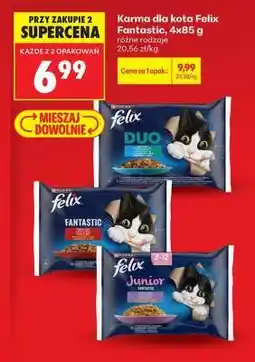 Biedronka Karma dla kota Felix Fantastic 4x85 g oferta