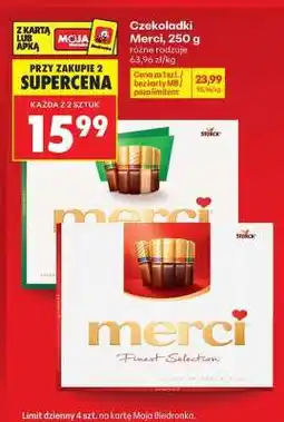 Biedronka Czekoladki Merci, 250 g oferta