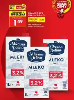Biedronka Mleko UHT 3,2% Mleczna Dolina, 1l oferta