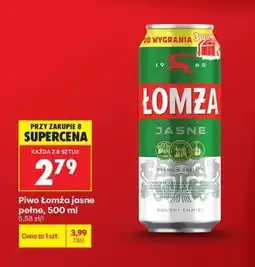 Biedronka Piwo Łomża jasne pełne, 500 ml oferta