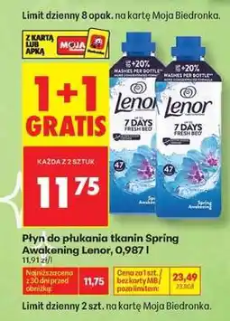 Biedronka Płyn do płukania tkanin Spring Awakening Lenor, 0,987 l oferta