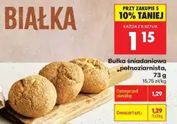 Biedronka Bułka śniadaniowa pełnoziarnista, 73 g oferta