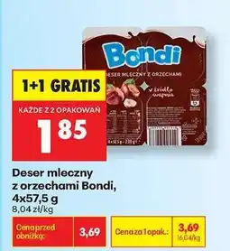 Biedronka Deser mleczny z orzechami Bondi 4x57,5 g oferta