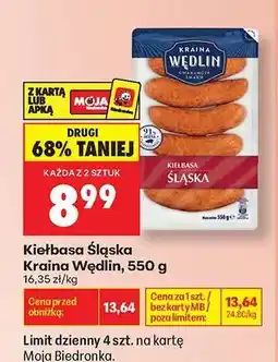Biedronka Kiełbasa Śląska Kraina Wędlin 550 g oferta