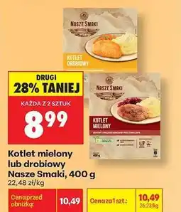 Biedronka Kotlet mielony lub drobiowy Nasze Smaki, 400 g oferta