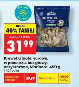Biedronka Krewetki białe surowe , w pancerzu , bez głowy oczyszczone , Marinero 450 g oferta