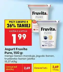 Biedronka Jogurt Fruvita Pure 150 g oferta