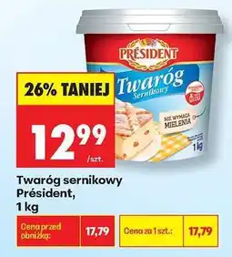 Biedronka Twaróg sernikowy PRÉSIDENT 1 kg oferta