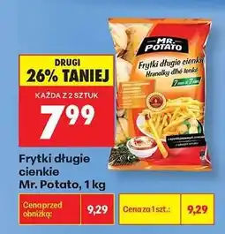 Biedronka Frytki długie cienkie Mr. Potato 1 kg oferta