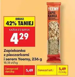 Biedronka Zapiekanka z pieczarkami i serem Yeemy, 236 g oferta
