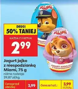 Biedronka Jogurt jajko z niespodzianką Miami, 75 g oferta