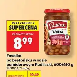Biedronka Fasolka po bretońsku w sosie pomidorowym Pudliszki, 600/610 g oferta