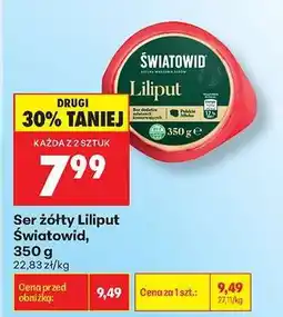 Biedronka Ser żółty Liliput Światowid, 350 g oferta