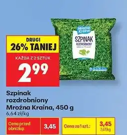 Biedronka Szpinak rozdrobniony Mroźna Kraina 450 g oferta