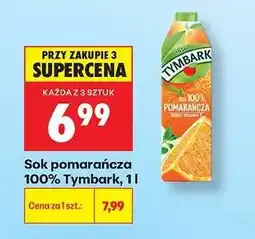 Biedronka Sok pomarańcza 100% Tymbark, 1 l oferta