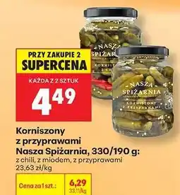 Biedronka Korniszony z przyprawami Nasza Spiżarnia, 330/190 g oferta