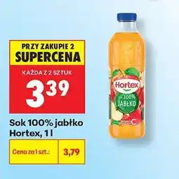 Biedronka Sok 100% jabłko Hortex, 1 l oferta