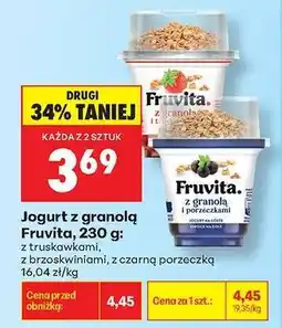 Biedronka Jogurt z granola Fruvita , 230 g oferta