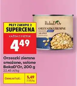 Biedronka Orzeszki ziemne smażone, solone BakaD'Or, 200 g oferta