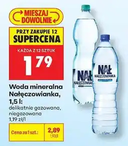 Biedronka Woda mineralna Nałęczowianka, 1,5 l oferta