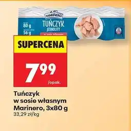 Biedronka Tuńczyk w sosie własnym Marinero, 3x80 g oferta