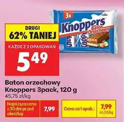 Biedronka Baton orzechowy Knoppers 3pack, 120 g oferta