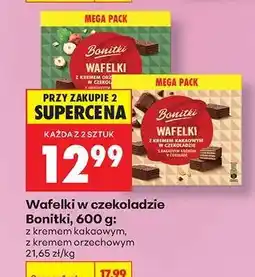 Biedronka Wafelki w czekoladzie Bonitki, 600 g oferta