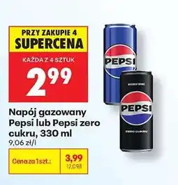 Biedronka Napój gazowany Pepsi lub Pepsi zero cukru, 330 ml oferta