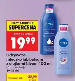 Biedronka Odżywcze mleczko lub balsam z olejkami Nivea, 400 ml oferta