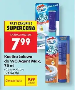 Biedronka Kostka żelowa do WC Agent Max, 75 ml oferta