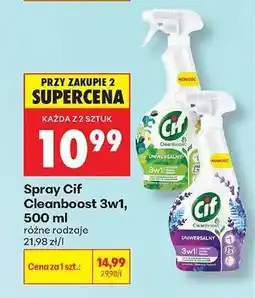 Biedronka Spray Cif Cleanboost 3w1, 500 ml oferta