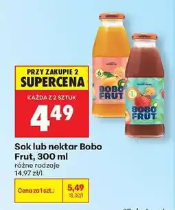 Biedronka Sok lub nektar Bobo Frut, 300 ml oferta