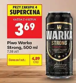 Biedronka Piwo Warka Strong, 500 ml oferta