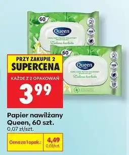 Biedronka Papier nawilżany Queen , 60 szt oferta