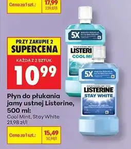 Biedronka Płyn do płukania jamy ustnej Listerine 500 ml oferta